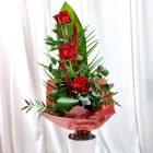 Vörösrozsa Rózsacsokor - 3 szál